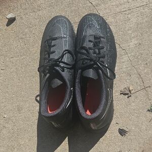 Nike Black and Red Turf Soccer Cleats